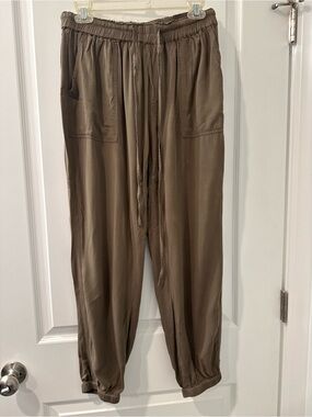 eesome Brown Drawstring Jogger Pants